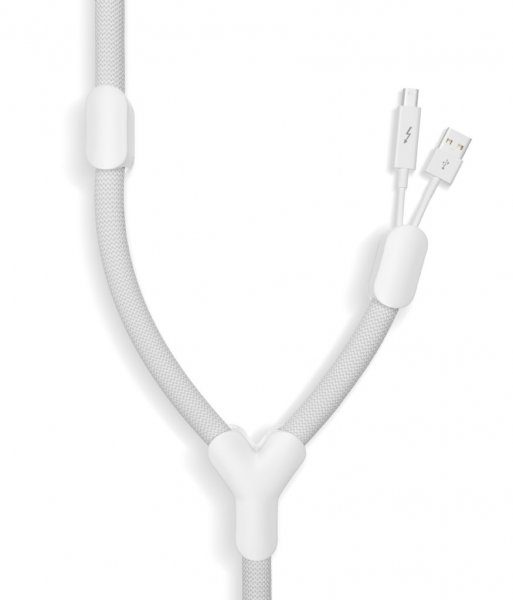 Soba Cable Sock Gray White