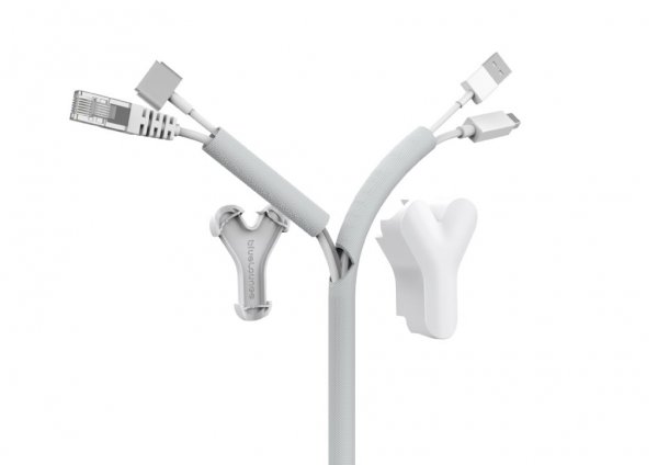 Soba Cable Sock Gray White