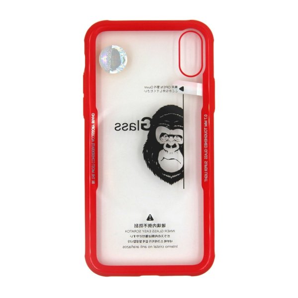 iPhone X/iPhone Xs Case Transparent Back Shock-resistant Red
