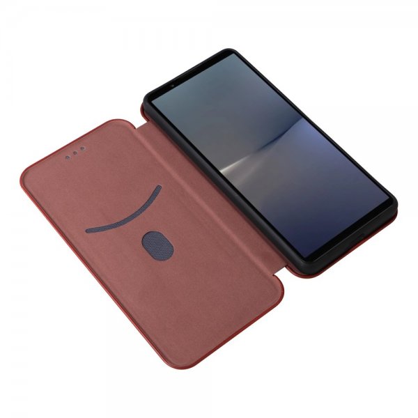 Sony Xperia 1 VI Cover Carbon Fiber Texture Brown