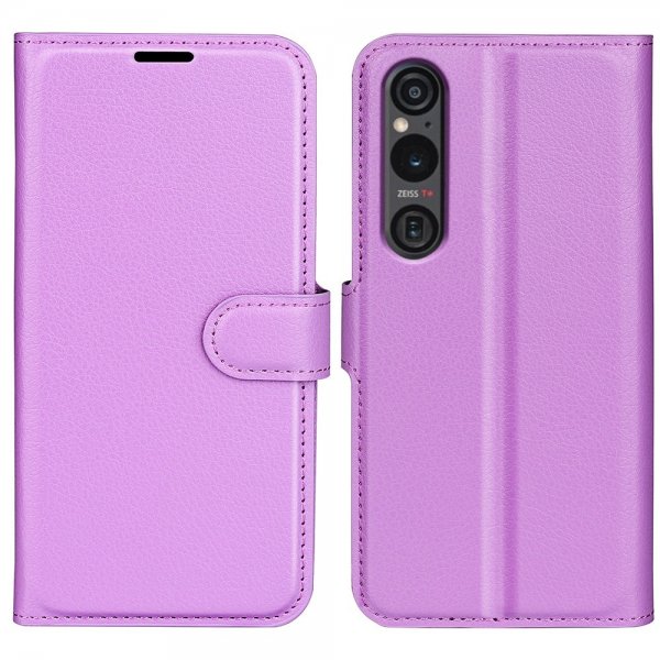 Sony Xperia 1 VI Cover Litchi Purple