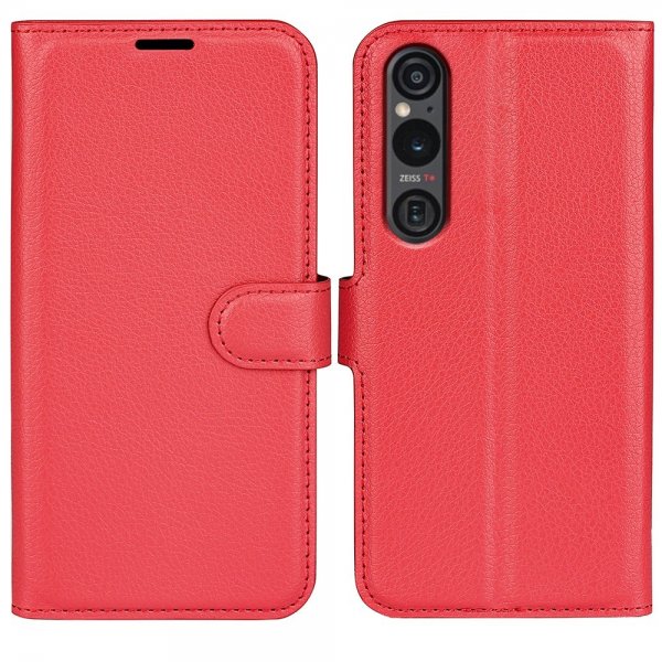 Sony Xperia 1 VI Cover Litchi Red