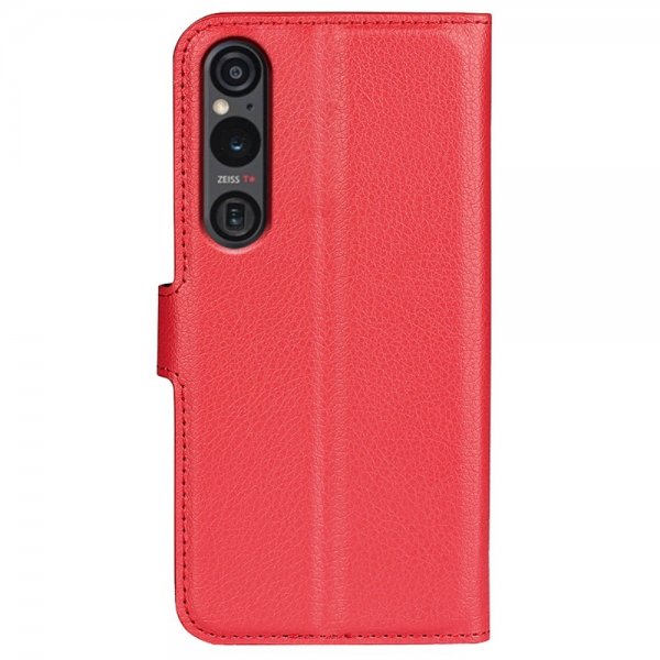 Sony Xperia 1 VI Cover Litchi Red