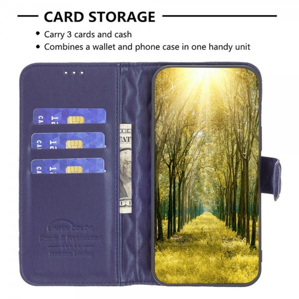 Sony Xperia 1 VI Cover Rhombus Pattern Blue