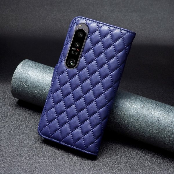 Sony Xperia 1 VI Cover Rhombus Pattern Blue