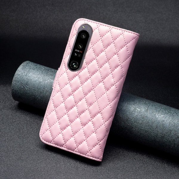Sony Xperia 1 VI Cover Rhombus Pattern Pink