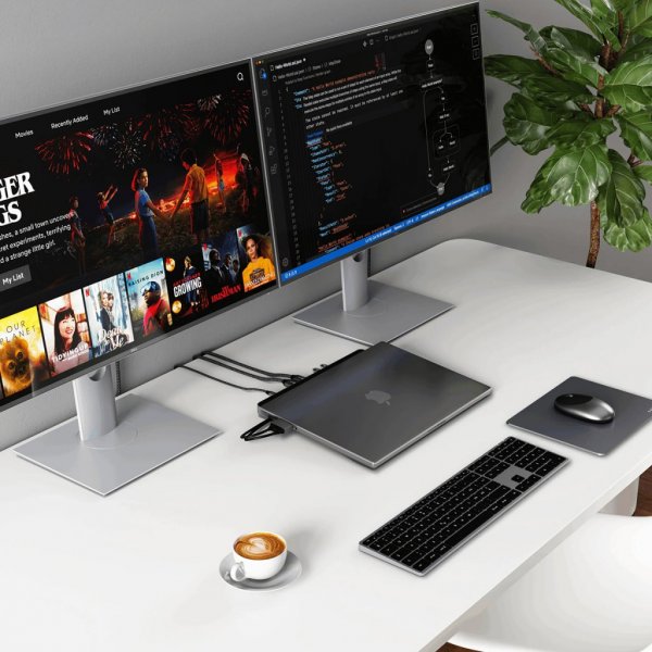 Dual Dock Stand Docking Station NVMe SSD Enclosure
