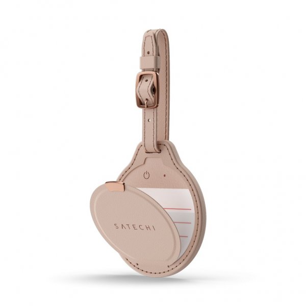 FindAll luggage tag with tracking Desert Rose