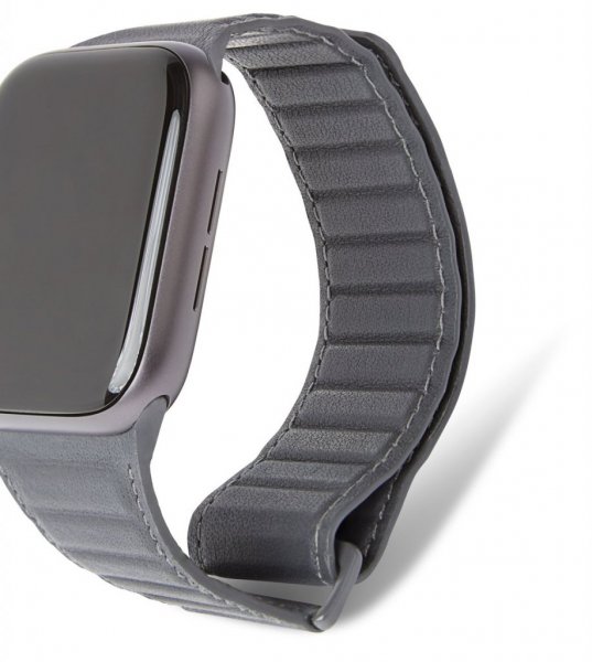 Apple Watch 38/40/41/42mm Band Leather Magnetic Traction Strap Anthracite