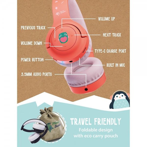 Wireless Headphones for Kids Pepper the Penguin