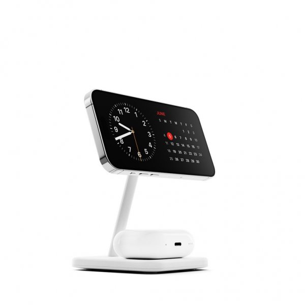 Wireless charger HiRise 2 Deluxe Qi2 MagSafe White