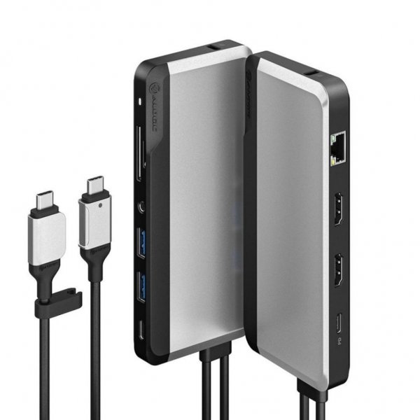Dual USB-C Super Hub 10-in-1 Dual HDMI 4K@60Hz Space Grey
