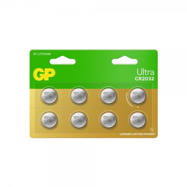 Ultra Lithium Battery Button cell CR2032 8-pack