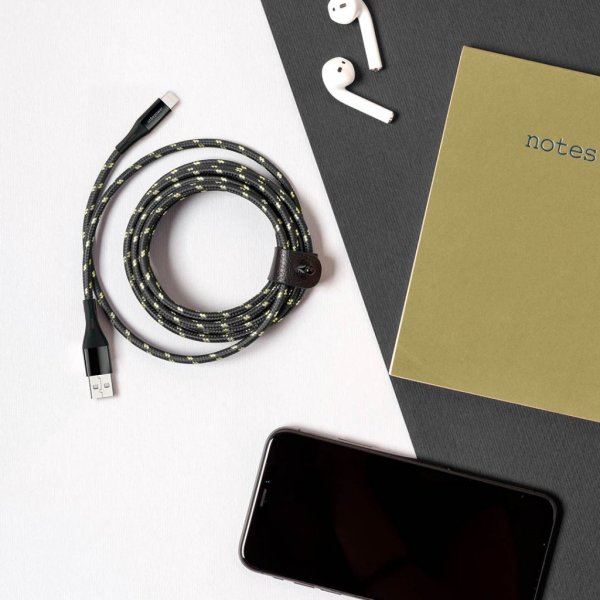 Cable USB to Lightning Kevlar 1.2m Black Gold