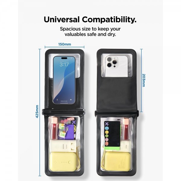 Waterproof Cover Aqua Shield Dual Pocket Black