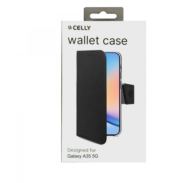 Samsung Galaxy A35 Cover Wally Wallet Case Black