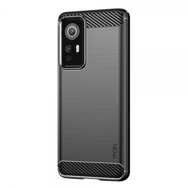 Xiaomi 12/12X Case Brushed Carbon fiber texture Black