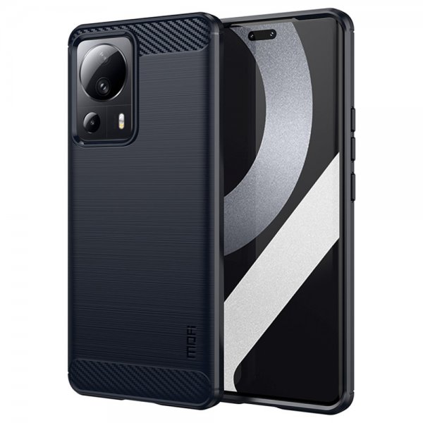 Xiaomi 13 Lite Case Brushed Carbon fiber texture Blue