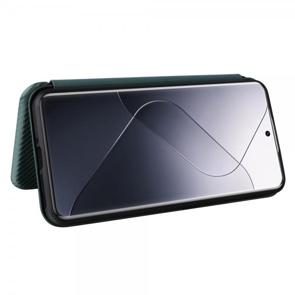 Xiaomi 14 Cover Carbon Fiber Texture Green