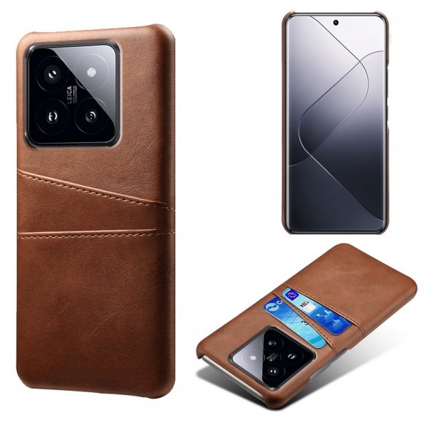 Xiaomi 14 Case with two Card Slots Brown