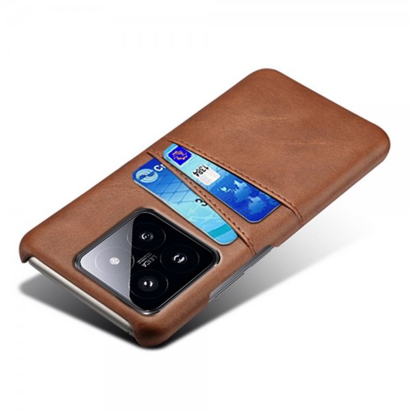 Xiaomi 14 Case with two Card Slots Brown