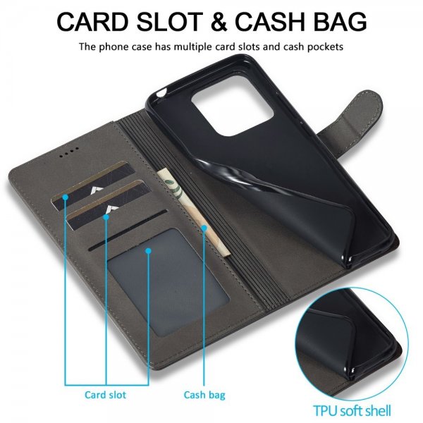 Xiaomi 14T Cover with Card Slot Stand Function Grey