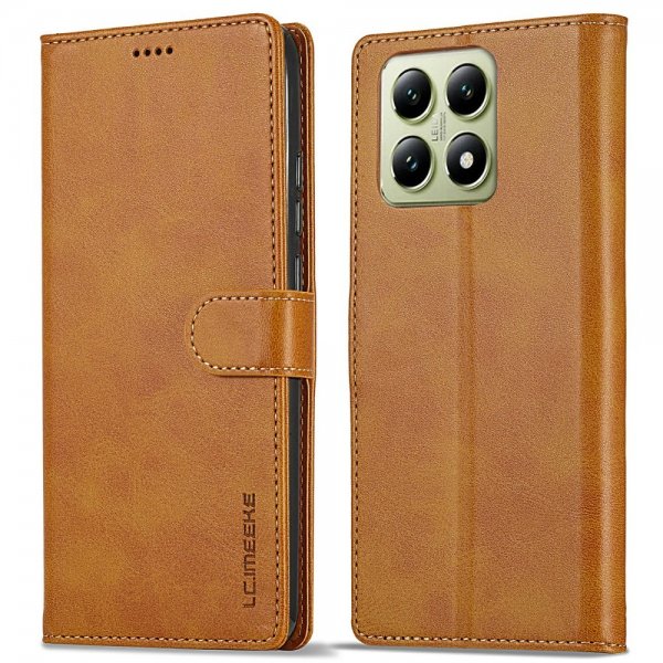 Xiaomi 14T Cover with Card Slot Stand Function Light brown