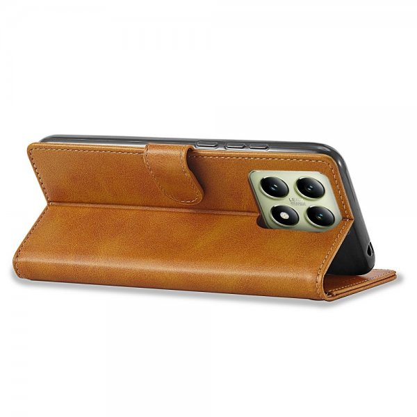 Xiaomi 14T Cover with Card Slot Stand Function Light brown