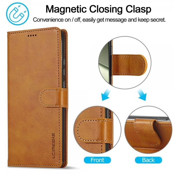 Xiaomi 14T Cover with Card Slot Stand Function Light brown