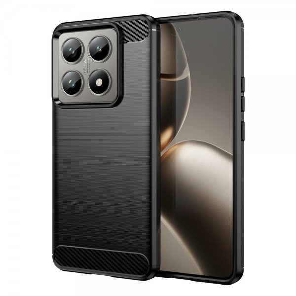 Xiaomi 14T Case Brushed Carbon fiber texture Black