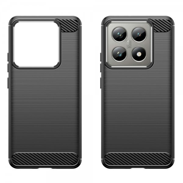 Xiaomi 14T Case Brushed Carbon fiber texture Black