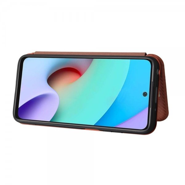 Xiaomi Redmi 10 Cover Carbon Fiber Texture Brown