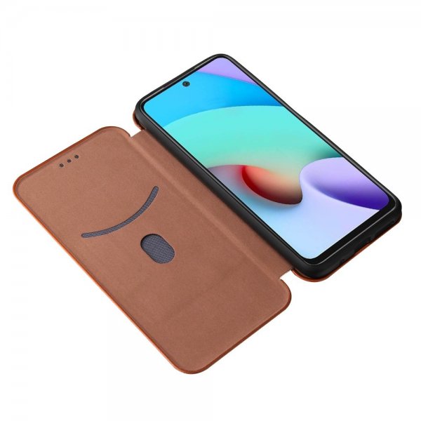 Xiaomi Redmi 10 Cover Carbon Fiber Texture Brown