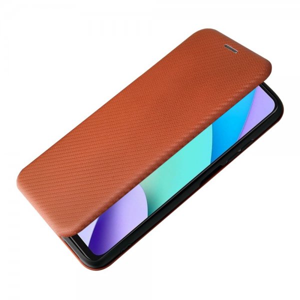 Xiaomi Redmi 10 Cover Carbon Fiber Texture Brown