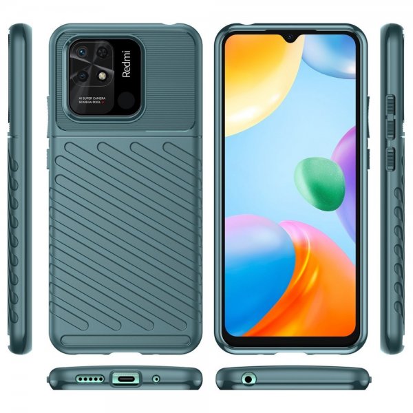 Xiaomi Redmi 10C Case Thunder Series Green