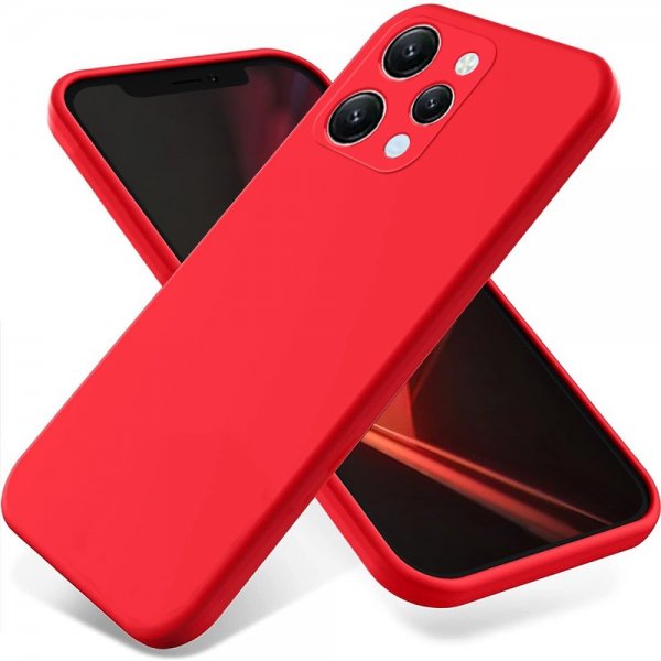 Xiaomi Redmi 12 Case with Strap Silicone Red