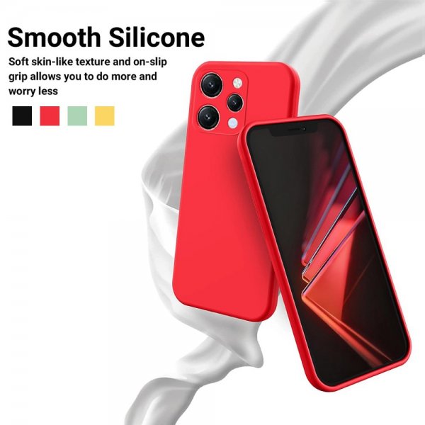 Xiaomi Redmi 12 Case with Strap Silicone Red