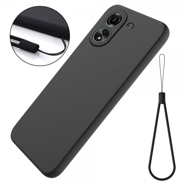 Xiaomi Redmi 13C Case with Strap Silicone Black