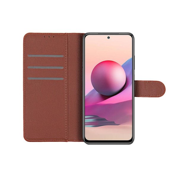 Xiaomi Redmi Note 10 5G Cover with Stand Brown