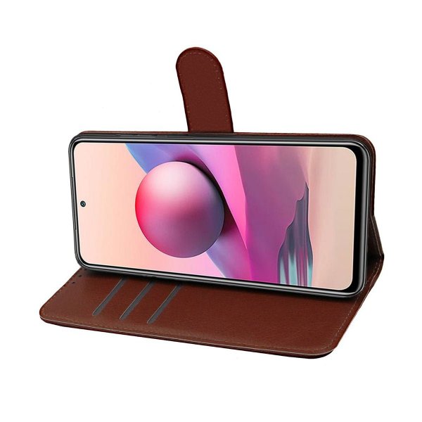Xiaomi Redmi Note 10 5G Cover with Stand Brown