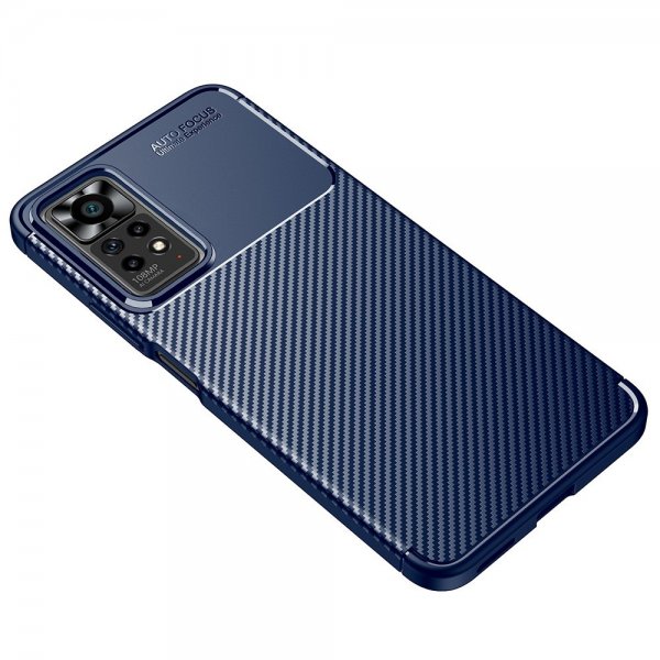 Xiaomi Redmi Note 11 Pro Case Carbon Fiber Texture Blue