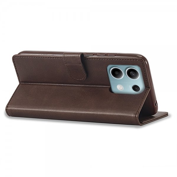 Xiaomi Redmi Note 13 5G Cover with Card Slot Stand Function Brown