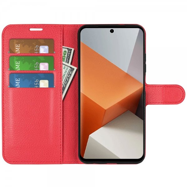 Xiaomi Redmi Note 13 Pro Plus 5G Cover Litchi Red
