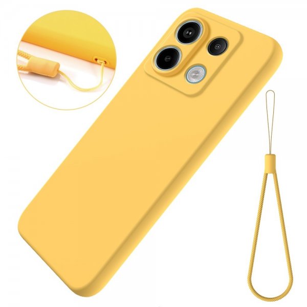 Xiaomi Redmi Note 13 Pro 5G Case with Strap Silicone Yellow