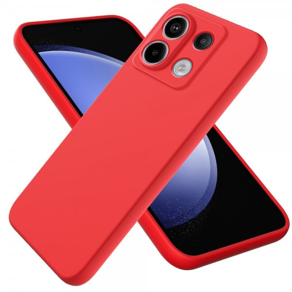 Xiaomi Redmi Note 13 Pro 5G Case with Strap Silicone Red