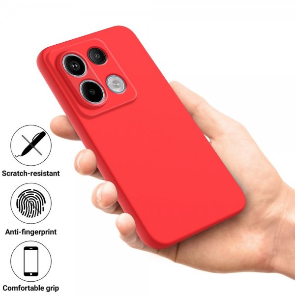 Xiaomi Redmi Note 13 Pro 5G Case with Strap Silicone Red