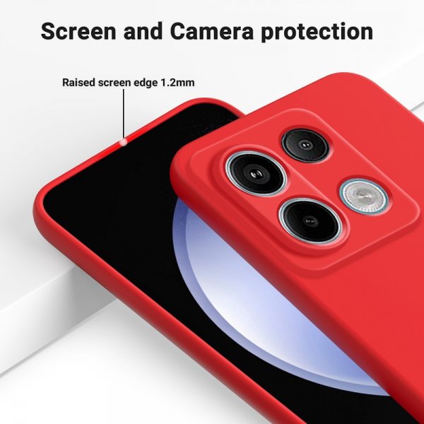 Xiaomi Redmi Note 13 Pro 5G Case with Strap Silicone Red