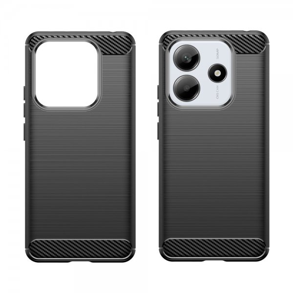 Xiaomi Redmi Note 14 5G Case Brushed Carbon fiber texture Black