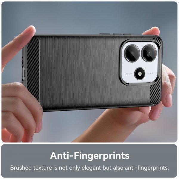 Xiaomi Redmi Note 14 5G Case Brushed Carbon fiber texture Black